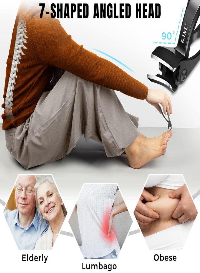 مقص أظافر القدم للأظافر السميكة لكبار السن، مقص أظافر قدم كبير برأس مائل مطور لعام 2026، مقص أظافر يد شديد التحمل بفتحة واسعة للرجال والنساء - Image 2